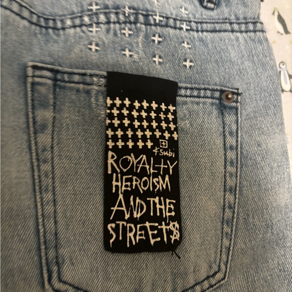 Ksubi Light Blue Denim with Cross Details